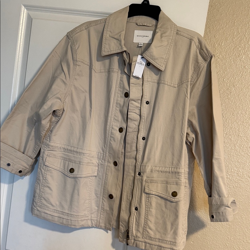Banana Republic Factory Utility Jacket in Light Tan